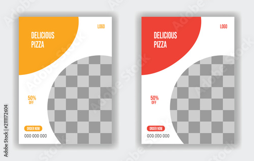  Delicious pizza mockup with 30 off discount banner