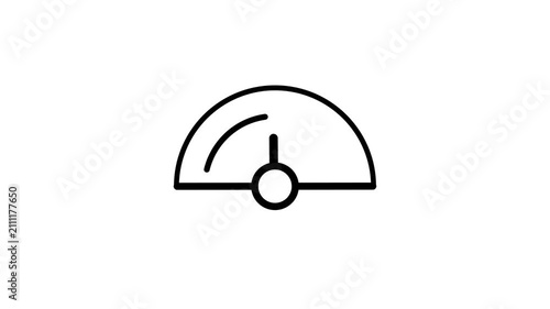 speed meter animation, speed test. Technical analysis meter icon abstract. Speedometer .