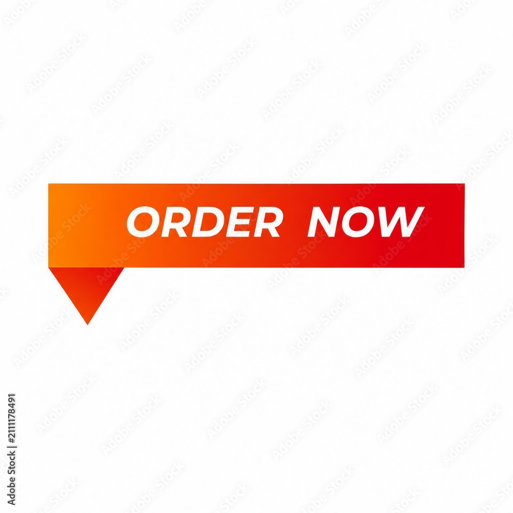 Fototapeta premium Bright gradient call to action banner with order now text