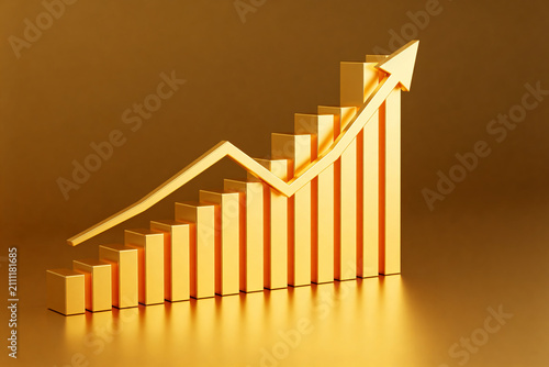Stock Chart 3D Background