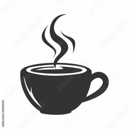 teaming coffee cup silhouette