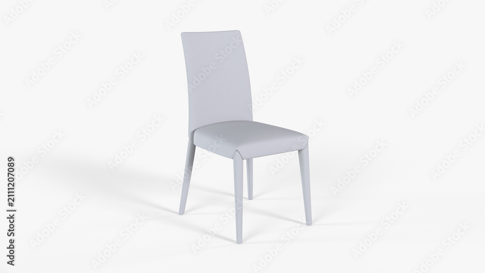 Fototapeta premium Gray Chair 3D Rendering