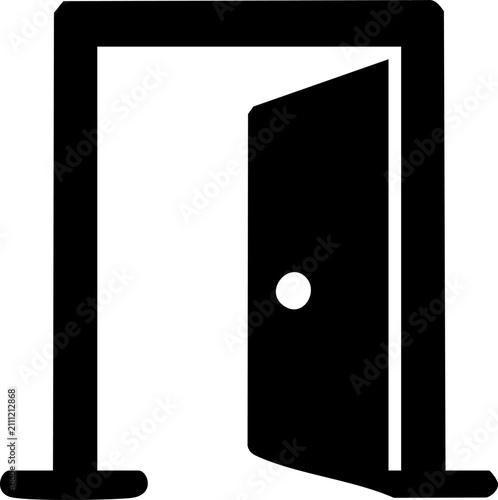 Hospital Entrance Black Filled Wayfinding Vector Icon Isolated on White Background