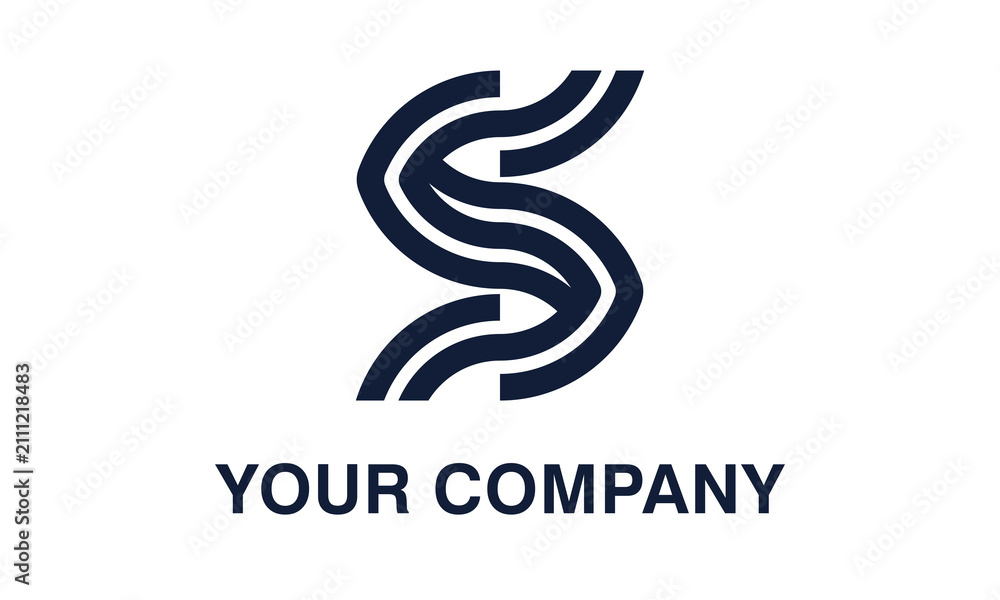 Obraz premium Unique Abstract Letter S Company Logo Design
