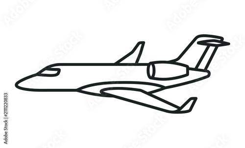 Private Jet Airplane Vector Icon
