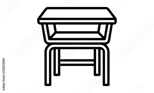 School Desk Outline Icon