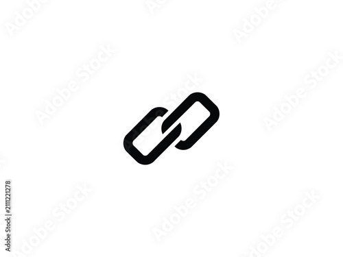 Interlocking Chain Links Silhouette Against A White Background A Minimalist Graphic Design connection joining fastener coupling black isolated