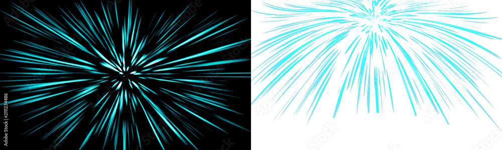 Fototapeta premium Abstract blue speed lines background isolated on transparent background..,,..PnG