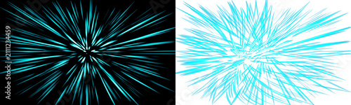 Obraz na płótnie Abstract blue light speed lines background isolated on transparent background,,