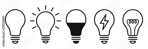 light bulb and idea icons