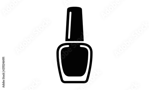 Nail Polish Bottle Vector Icon