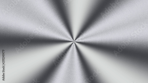 Silver metallic radial gradient background featuring fine noise texture, soft blur, and bright light reflection.