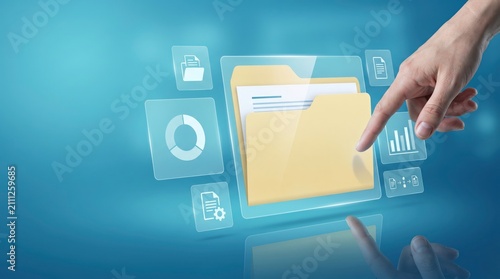 Digital Document Management System With Secure File Organization Supporting Business Automation, Data Management, Cloud Workflow, And Paperless Office Productivity
