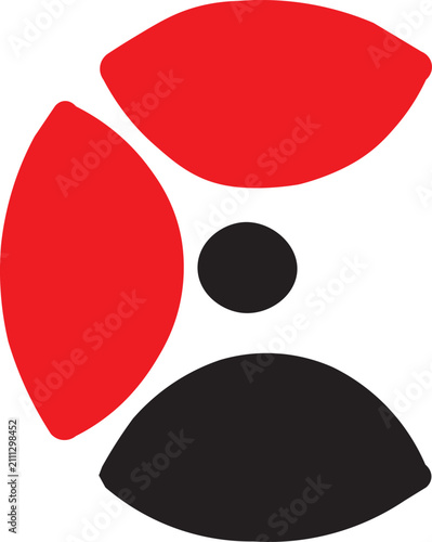 Картината върху платно Abstract modern minimalist logo design featuring geometric circles and shapes ab