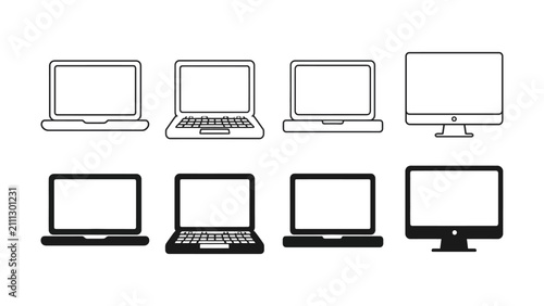 Desktop and Laptop Illustration Icon