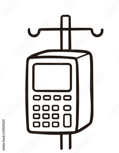 vector illustration of a telephone