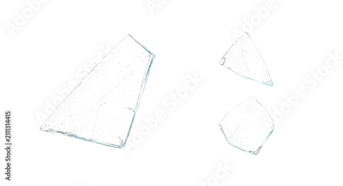 Quadro su tela Sharp glass splinter PNG overlay isolated on transparent background for professi
