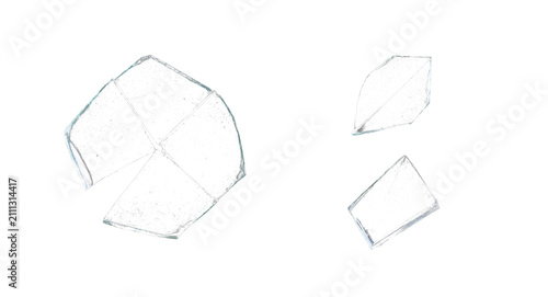 Foto Fractured glass shape PNG overlay isolated on transparent background for creativ