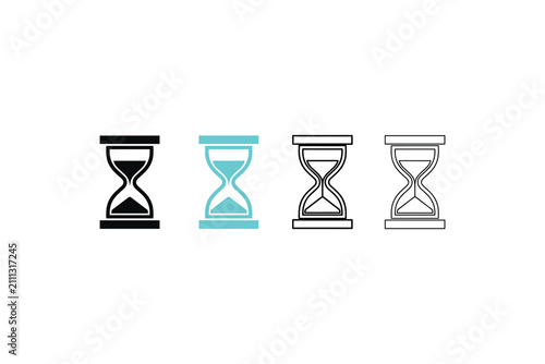Valokuva Hourglass time measurement tools for productivity and deadline tracking