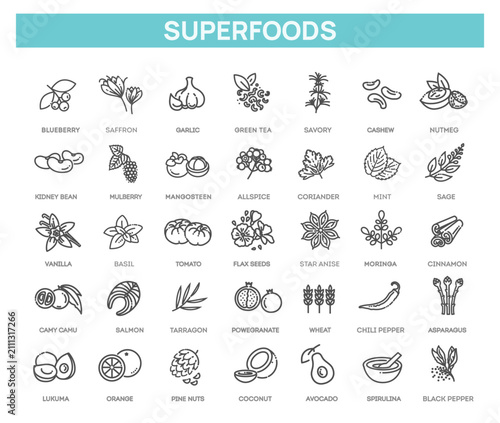 Antioxidant food, herbs and spices. Healthy lifestyle