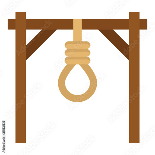 Wooden Gallows Noose Icon