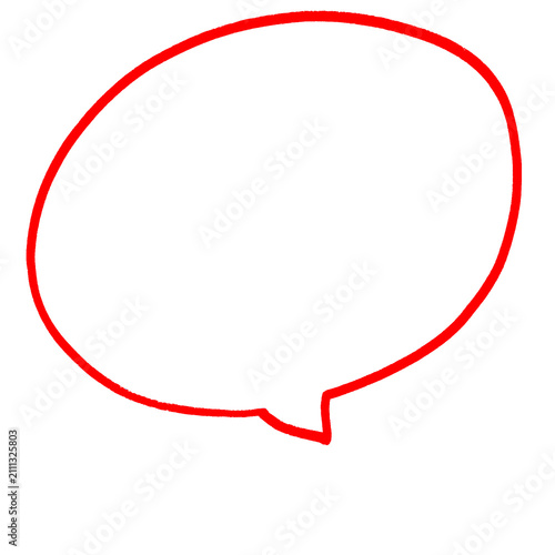 Speech Balloon-Red