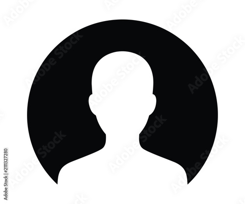 User profile avatar silhouette icon head and shoulders