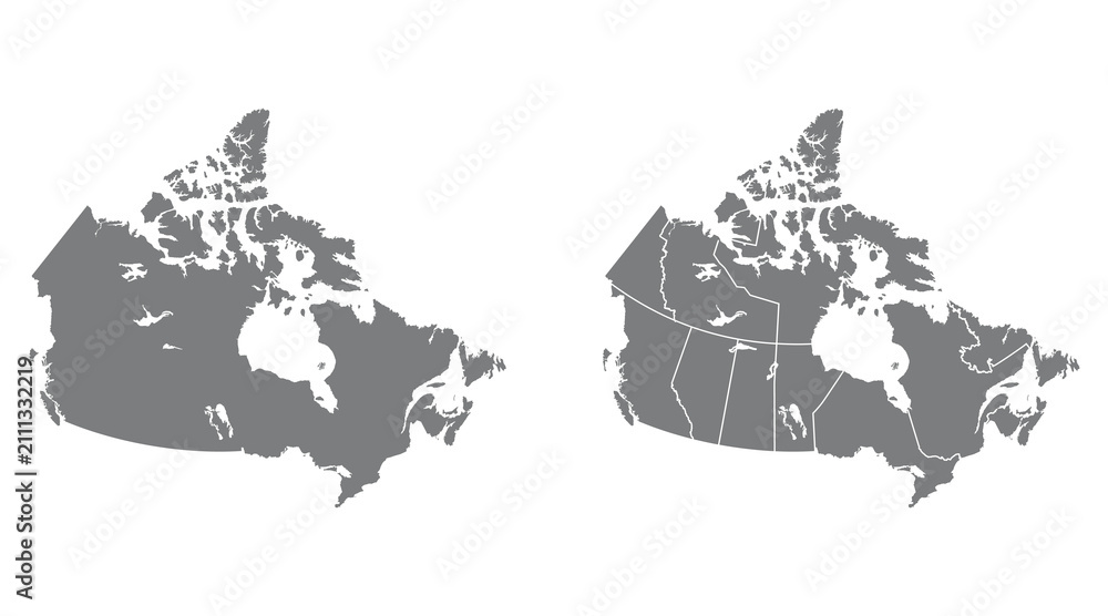 Obraz premium vector illustration of the Canada map