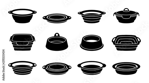 Foto Collapsible Pet Bowls Collection, Portable Silicone Dog Cat Food Water Dishes, T