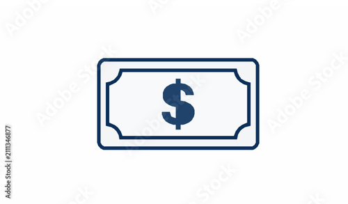 Modern Money Icon Logo Vector with Currency Symbol for Finance Banking and Payment Branding