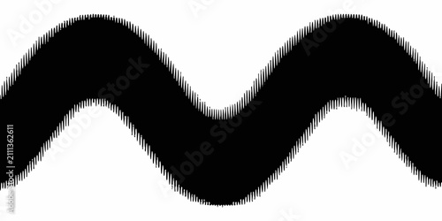 Fotografie Halftone sine wave pattern on a white background a repeating series of curved li