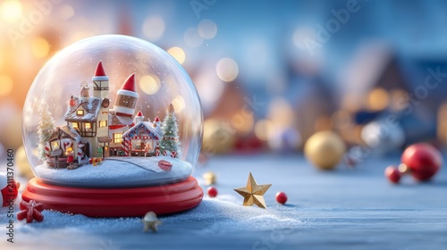 Enchanting 3D Christmas Scene Featuring Miniature North Pole Village