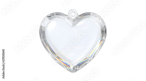 Elegant Clear Glass Heart Charm for Jewelry and Romantic Design