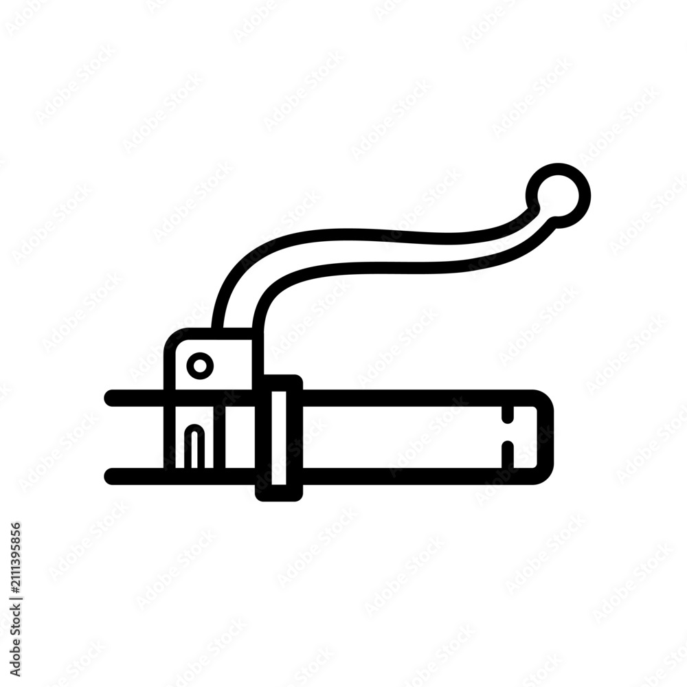 Fototapeta premium Bicycle handlebar grip vector icon