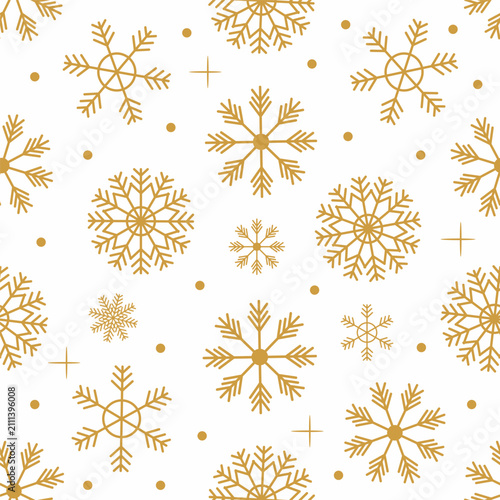 Vector illustration of seamless snowflakes pattern for Christmas theme