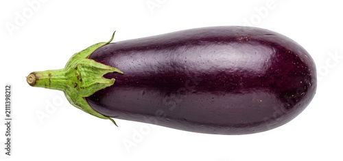 Ripe eggplant png isolated transparent background