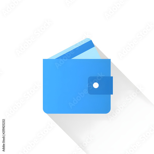 AI Generated Modern Wallet 3D Personal Finance Icon on White Background