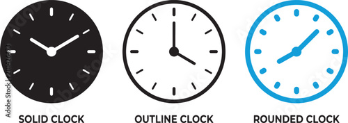 Quadro su tela Modern clocks displaying different times