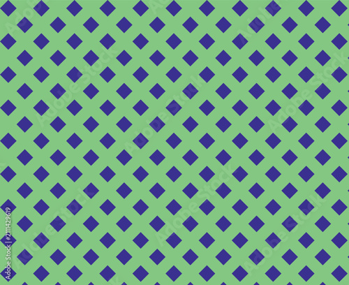 Geometric pattern of purple and green hexagons on white background