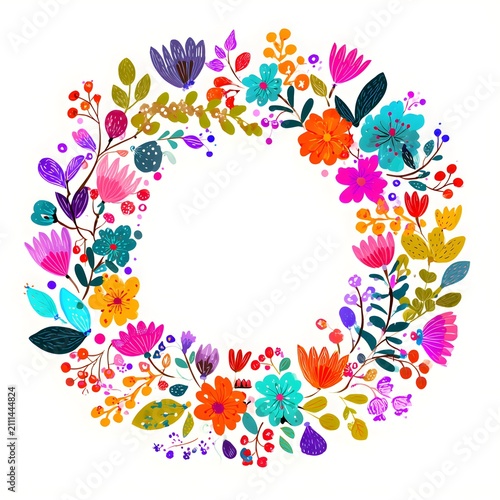abstract floral frame