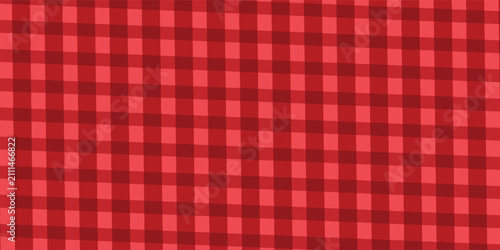 Red Gingham Plaid Seamless Pattern Background Vector