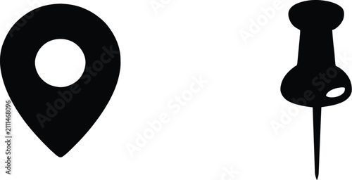 Location Pin Drop Icon, map pin icons in various colors, thumbtack icon set, push pin icon set, Vector Illustration !
