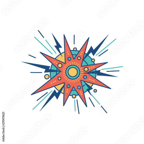 Abstract starburst graphic with lightning symbols starburst lightning