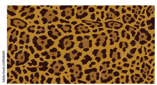 Seamless leopard print pattern, animal skin texture, trendy fashion background, vector illustration