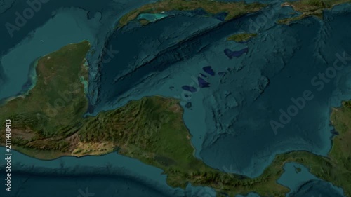  Zooming From World Map To EL SALVADOR, High Tech Colorful Map Animation