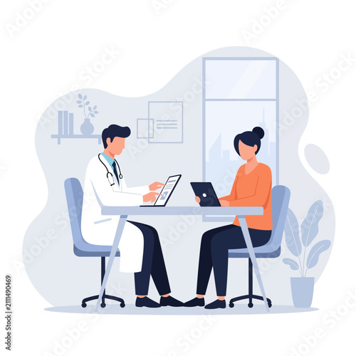 Doctor And Patient Discussing Health And Wellness Seamlessly Online