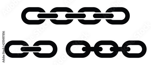 Fotografía Chain seamless pattern vector, icon set
