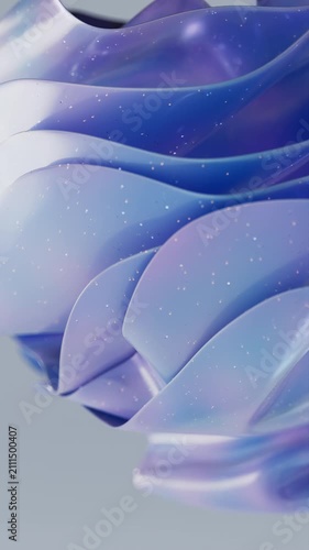 Abstract Blue Holographic Surface Motion