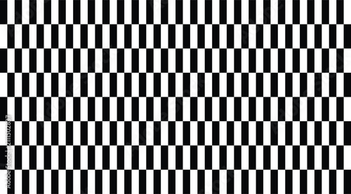 Obraz na płótnie Seamless pattern of vertical black and white rectangles abstract geometric backg