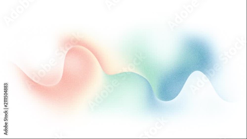 Abstract pastel cyan peach iridescent mesh background, soft liquid wave, dreamy blur light texture, minimal poster cover design